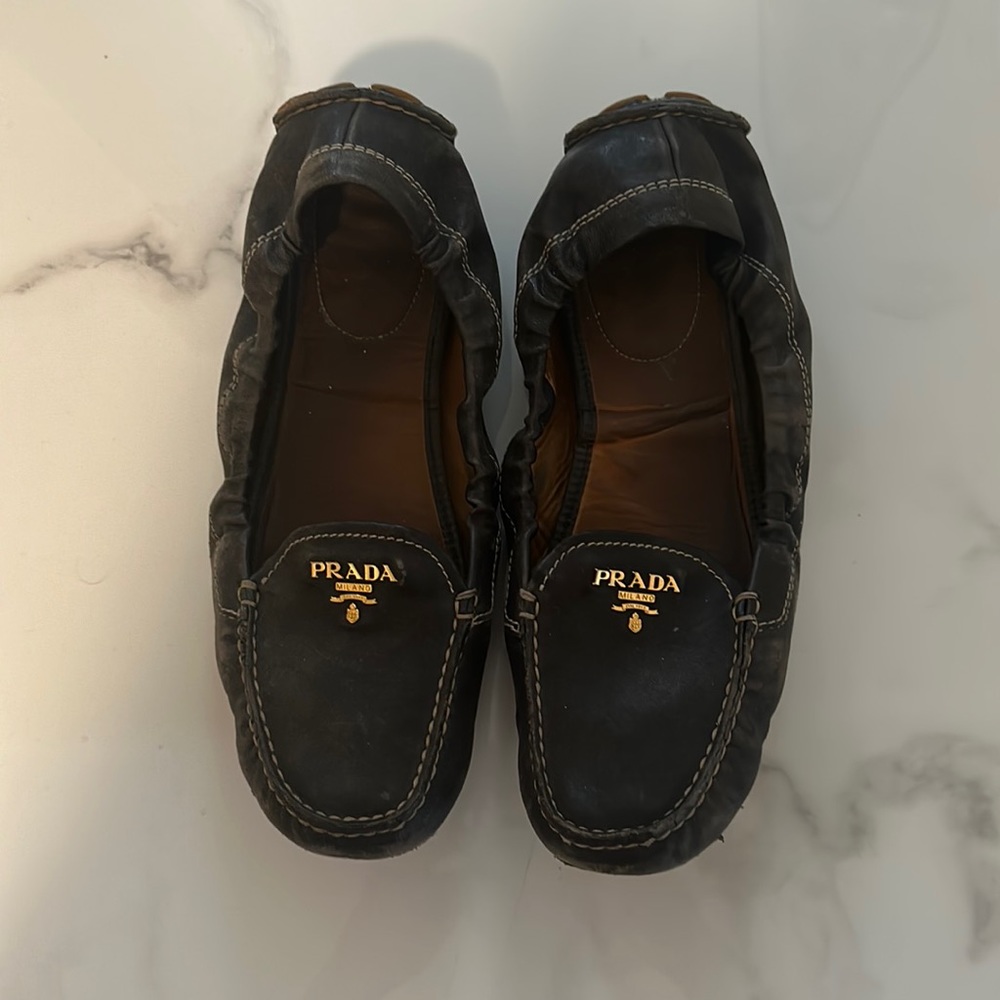 Prada Blue Loafers Size 40